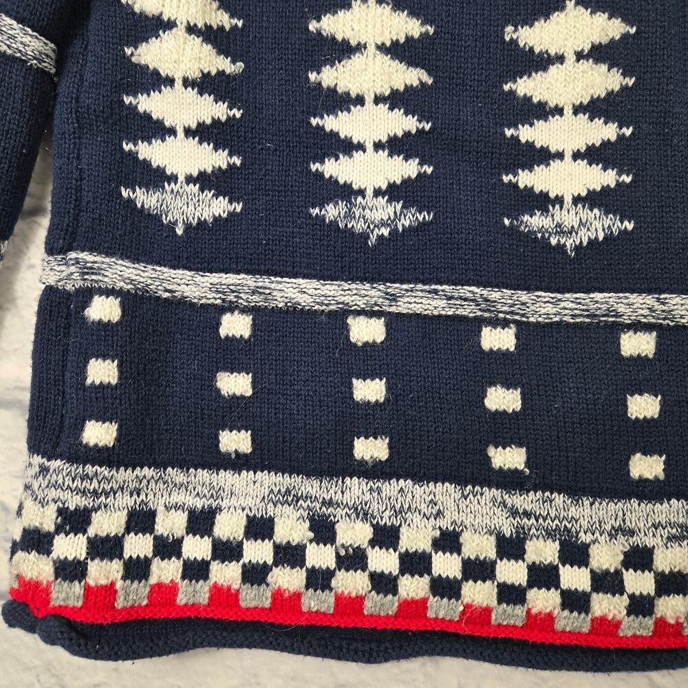 Vintage Liz Claiborne Liz & Co Sweater Navy Preppy Textured Geometric size small - Picture 6 of 12